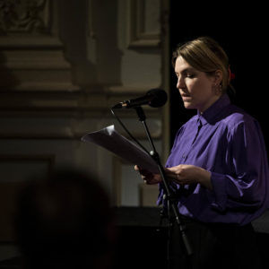 Moderation von Frieda Paris bei der Lyrikmatinee