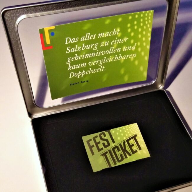 Geschenkbox: Festticket